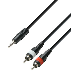 Adam Hall CABO AUDIO K3YWCC0100 1m Mini Jack/2 RCA