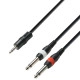 Adam Hall CABO AUDIO K3YWPP0100 1m Mini Jack/2 Jack