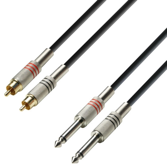 Adam Hall CABO AUDIO K3TPC0100 1m 2 RCA/2 Jack