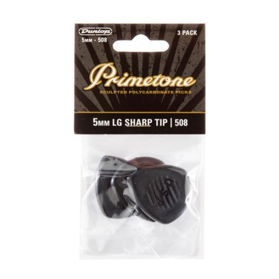 Dunlop Primetone 508 Large Sharp Tip 5mm (3 und)
