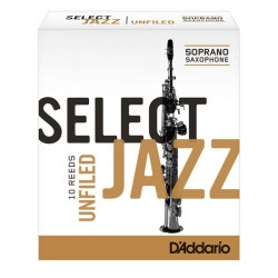 Daddario Select Jazz Unfiled Saxofone Soprano 3 Soft (10 Un)