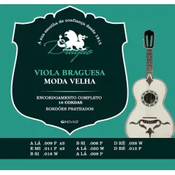 Dragão SET CORDAS Viola Braguesa Moda Velha .009 .012
