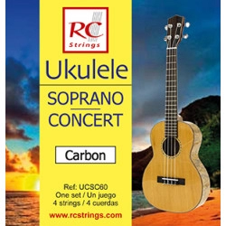 RC Strings SET CORDAS Ukulele UCSC60 Soprano/Concerto Carbon
