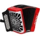 Hohner CONCERTINA Compadre Vermelha GCF