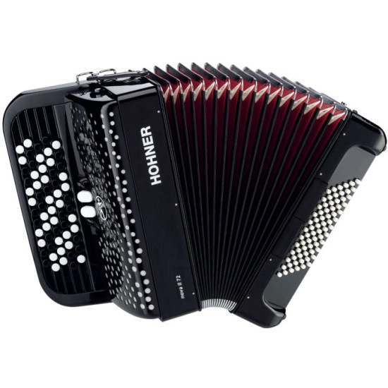 Hohner ACORDEÃO Nova II 72 Baixos Black