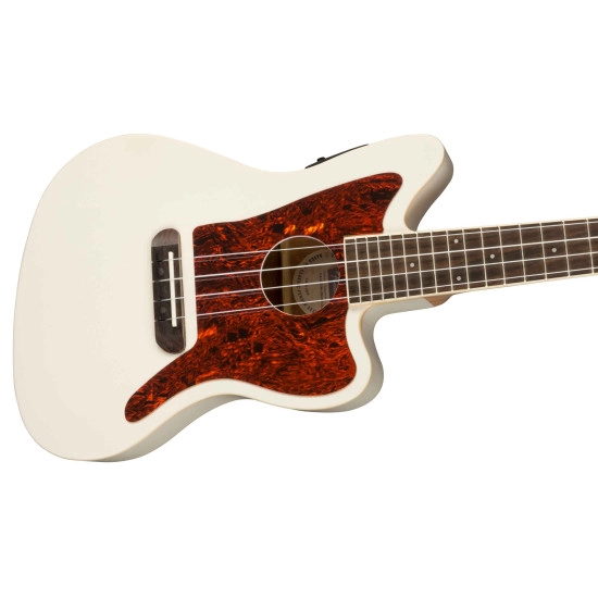 Fender UKULELE CONCERTO ELETRIFICADO Fullerton Jazzmaster Olympic White