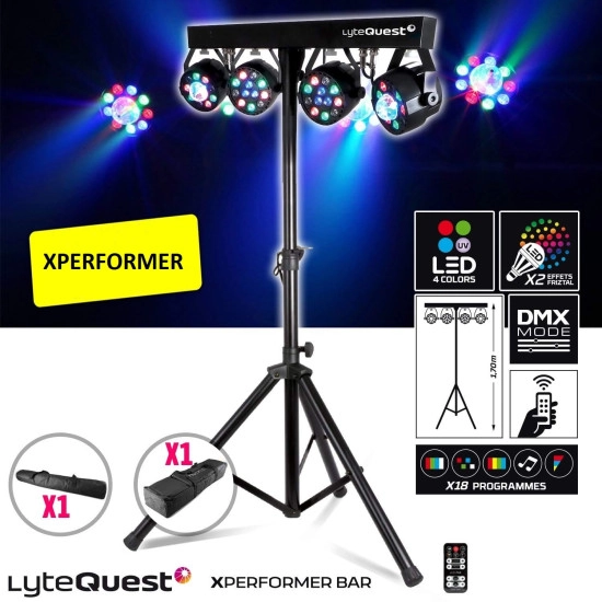 KARMA BARRA LUZ X Performer 4 Projetores RGB DMX