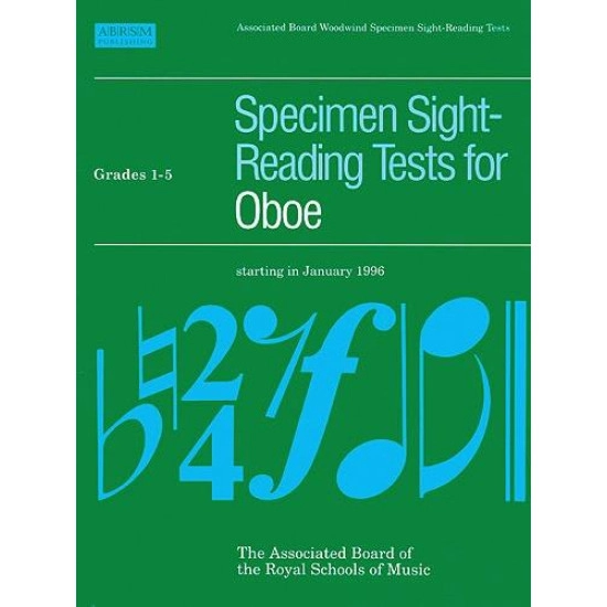 ABRSM LIVRO Specimen Sight Reading Tests OBOE Grade 1 5