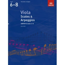 ABRSM LIVRO Scales And Arpeggios for Viola   Grades 6 8