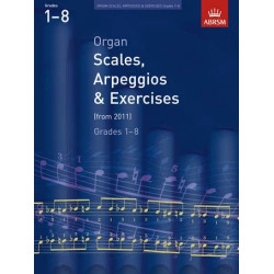 ABRSM LIVRO Scales, Arpeggios and Exercises for Organ: 2011 Grades 1 8