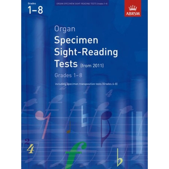 ABRSM LIVRO Organ Specimen Sight Reading Tests: From 2011 (Grades 1 8)