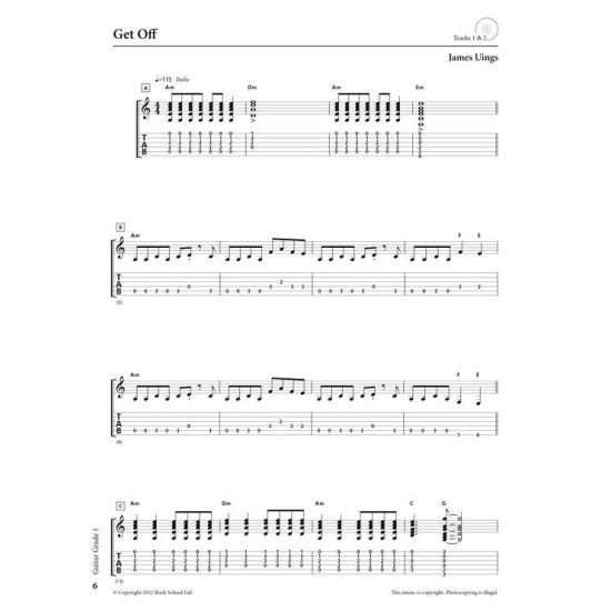 Rockschool LIVRO Guitar Grade 1 2018