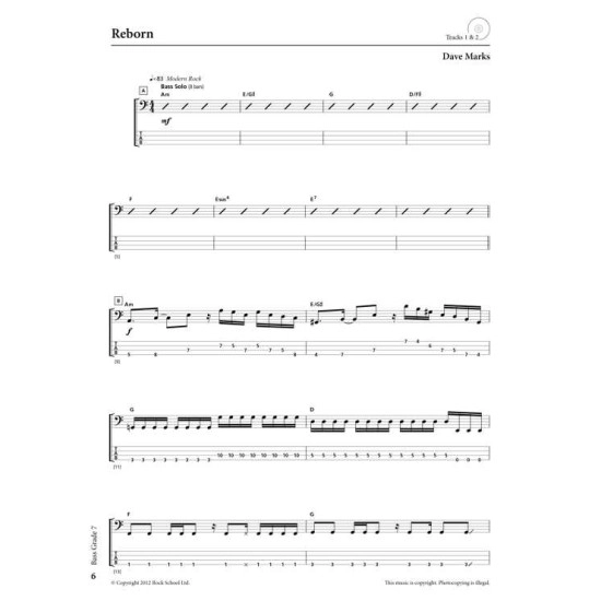 Rockschool LIVRO Bass Grade 7 2018