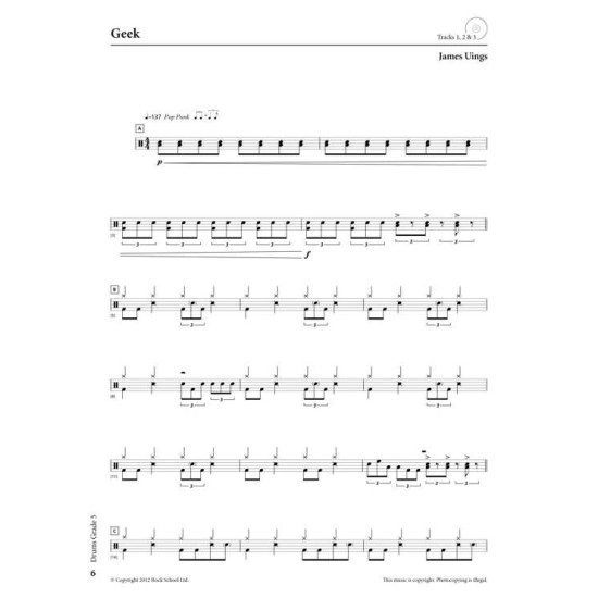 Rockschool LIVRO Drums Grade 5 2018