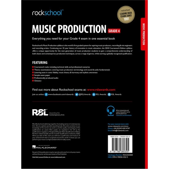 Rockschool LIVRO Music Production Grade 4 2018