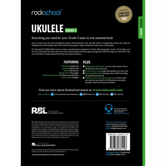 Rockschool LIVRO Ukulele Grade 3 (2020)