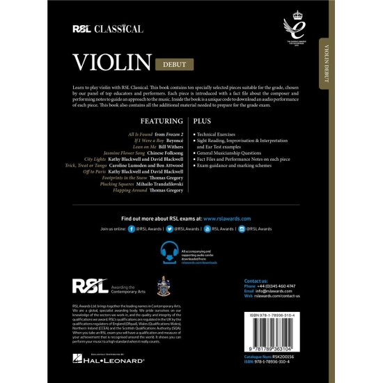 Rockschool ROCKSCHOOL Classical Violin Debut 2021