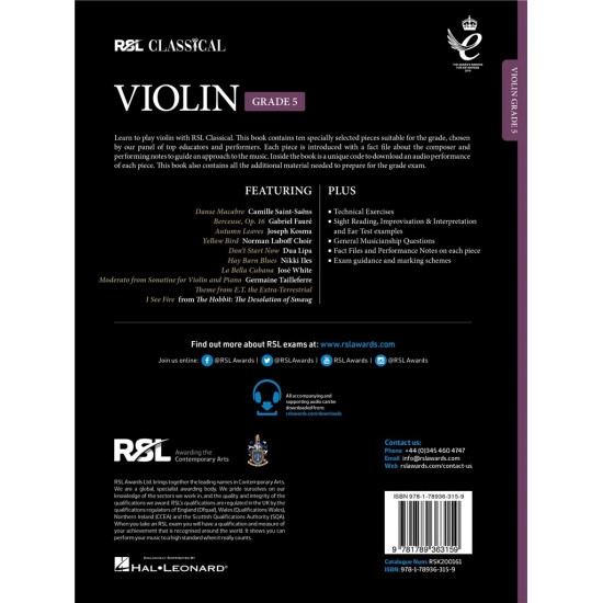 Rockschool ROCKSCHOOL Classical Violin Grade 5 2021