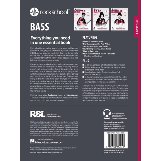 Rockschool LIVRO Bass Grade 4 2024