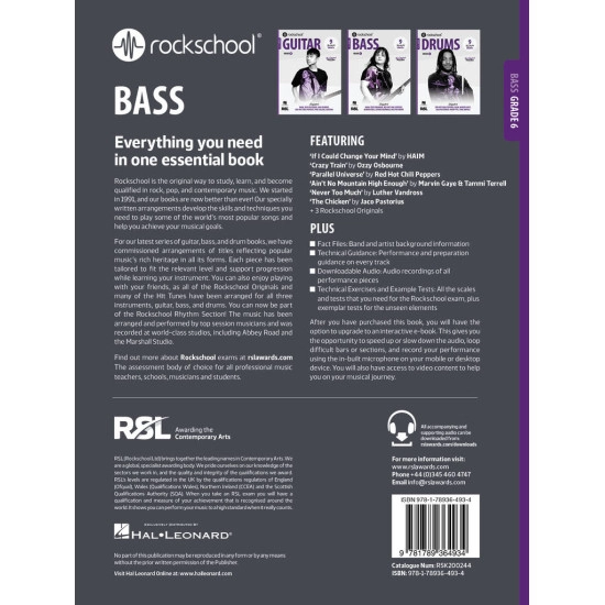 Rockschool LIVRO Bass Grade 6 2024