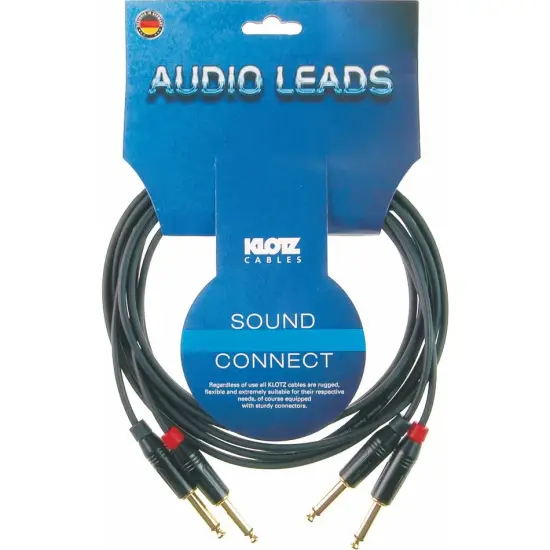 Klotz CABO AUDIO KMPP0300 Audio Leads 3m 2 Jack/2 Jack