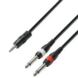 Adam Hall CABO AUDIO K3YWPP0600 6m Mini Jack/2 Jack