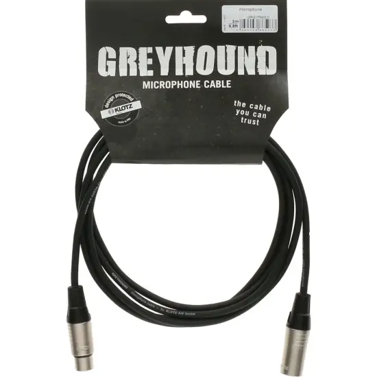 Klotz CABO MICROFONE GRG1FM03 Greyhound 3m XLR M/XLR F