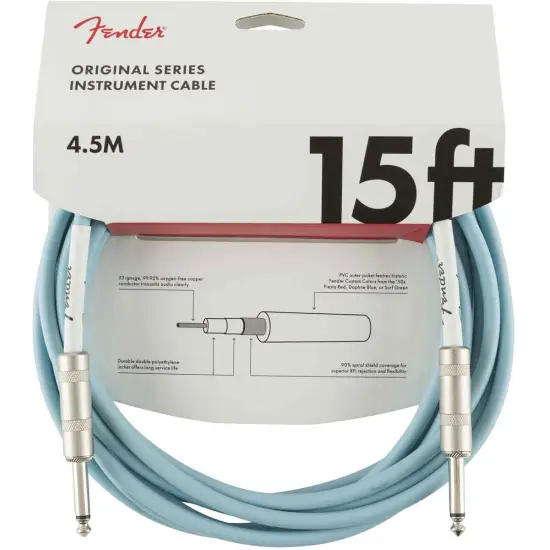 Fender Original Series 4,5m Jack/Jack Daphne Blue