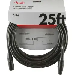 Fender CABO MICROFONE Professional Series 7,5m XLR/XLR Black