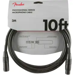 Fender CABO MICROFONE Professional Series 3m XLR/XLR Black