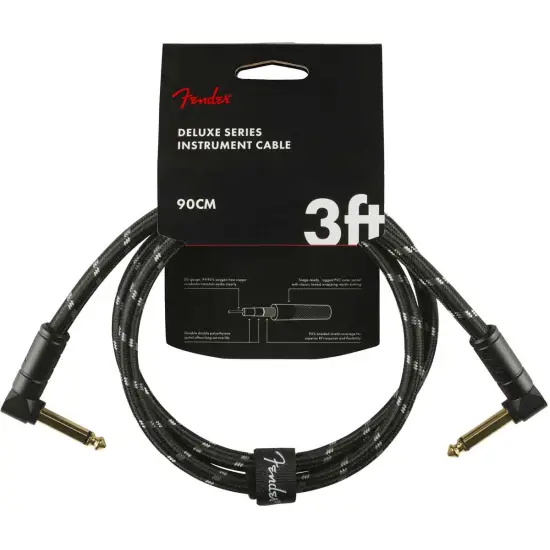 Fender CABO PATCH Deluxe Series 0,90m Jack/Jack Black Tweed