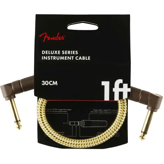Fender CABO PATCH Deluxe Series 0,3m Jack/Jack Tweed