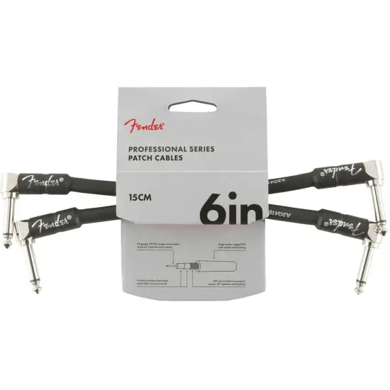 Fender CABO PATCH Professional Series 0,15m Black (2 Pack)