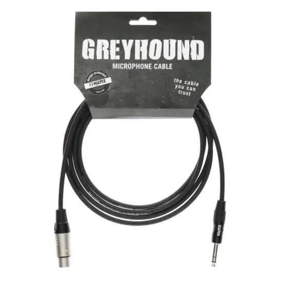 Klotz CABO MICROFONE GRG1MP06 Greyhound 6m XLR M/Jack 6.3 TRS M