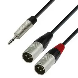 Adam Hall CABO AUDIO YWMM 0180 Mini Jack/2 XLR