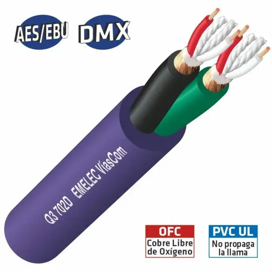Emelec ViasCom Cabo Digital Multipar AES/EBU   DMX 100mt