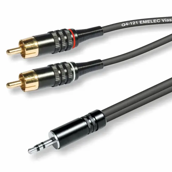 Emelec ViasCom CABO AUDIO 5m 2x RCA Macho / Mini jack TRS