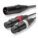 Emelec ViasCom CABO AUDIO 20cm 1x XLR Macho / 2x XLR Fêmea