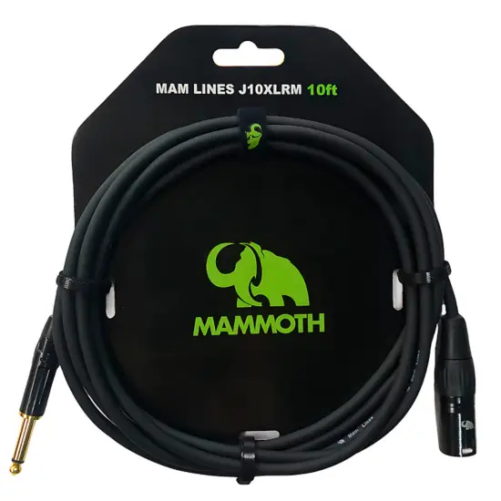 Mammoth CABO MICROFONE 3m XLR M/Jack TS Standard MAM LINES J10XLRM