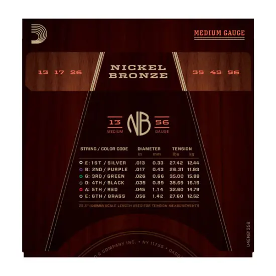 Daddario NB1356 Nickel Bronze 13 56