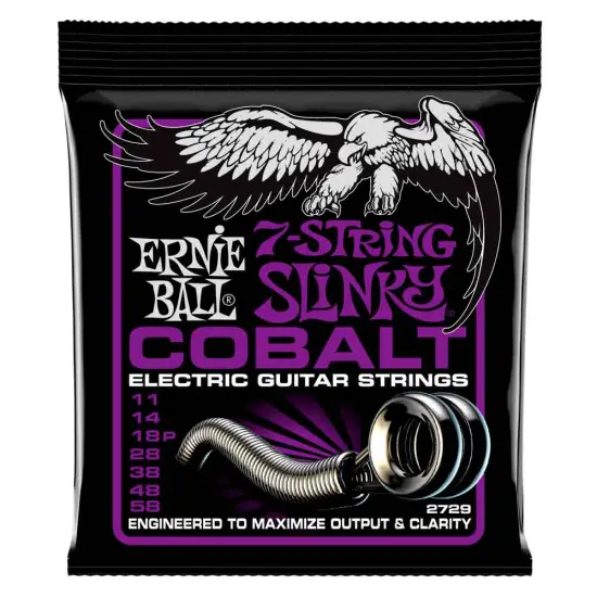 Ernie Ball 7 String Slinky Cobalt 2729 (11 58)