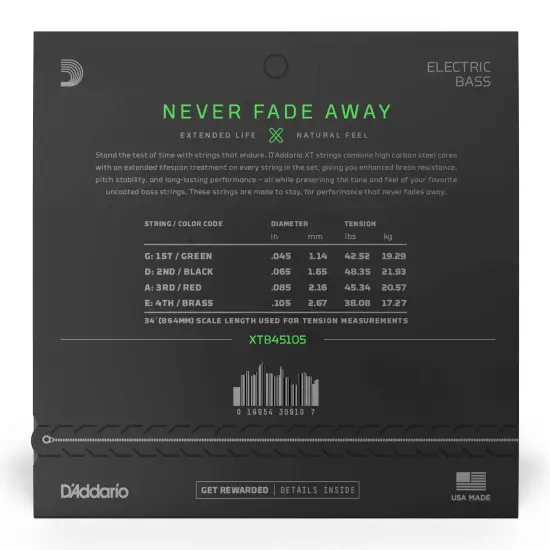 Daddario XTB45105 45 105