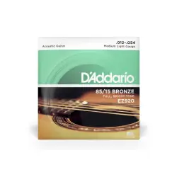 Daddario EZ920 85/15 Bronze Medium Light 12 54