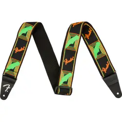 Fender Neon Monogrammed GRN/ORNG