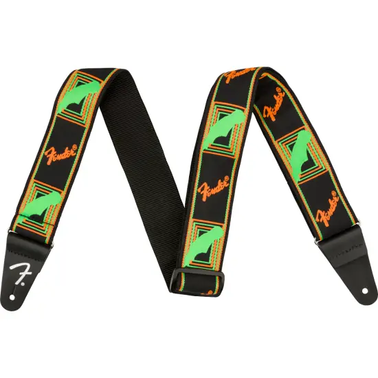 Fender Neon Monogrammed GRN/ORNG