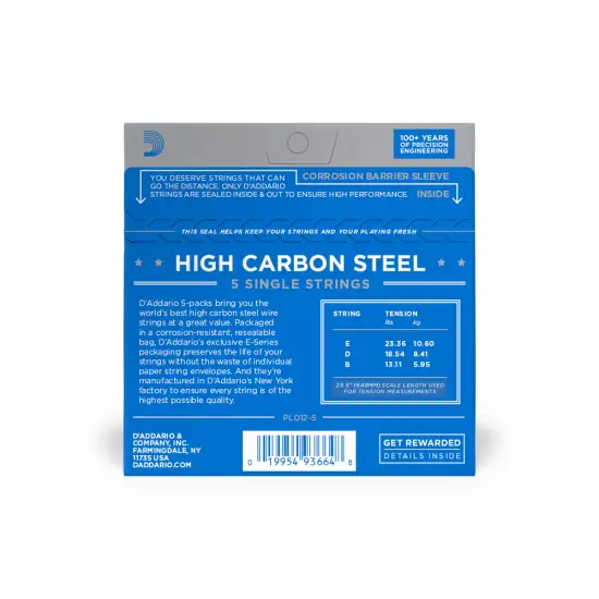 Daddario .012 Plain Steel PL012 5