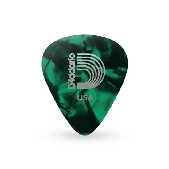 Daddario PALHETA GUITARRA Classic Celluloid Green Pearl 0.50 mm