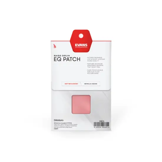 Evans EQPC1 Single Pedal Patch Clear Plastic