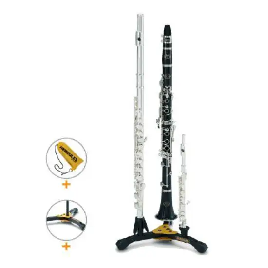 Hercules SUPORTE TRIPLO Flauta/Flautim/Clarinete DS543BB