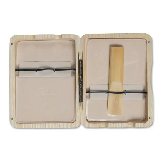Gewa Porta Palhetas Saxofone Tenor Madeira Natural